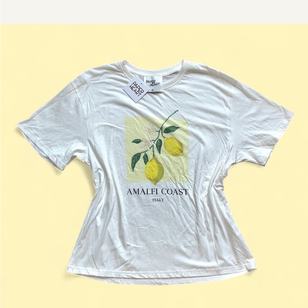 Amalfi Coast Italy Lemon + Flower Graphic Tee
